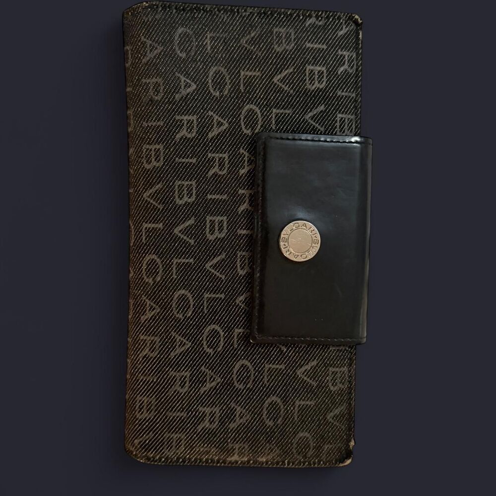 Bulgari Women's Brown and Black Wallet